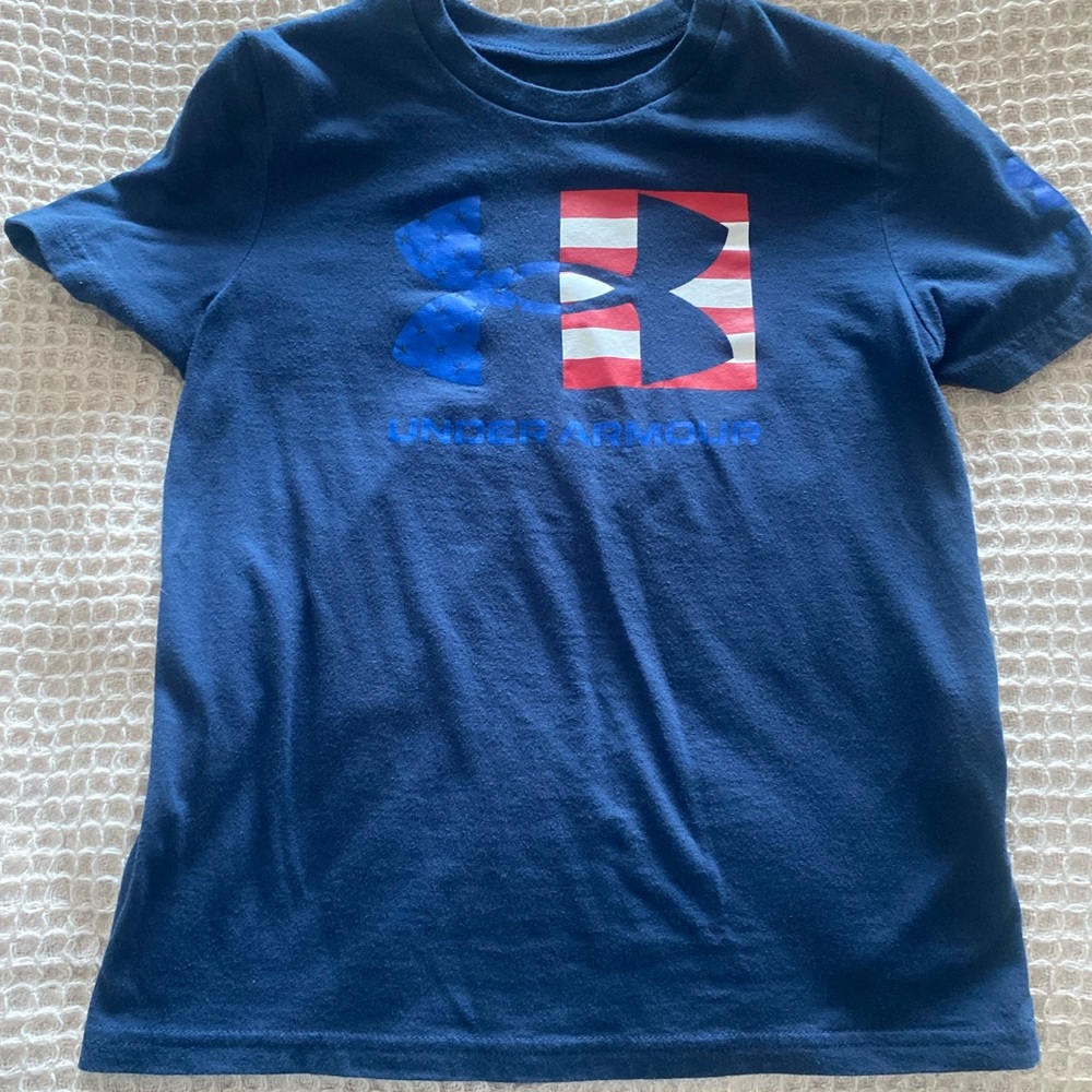Under Armour Kids Navy Flag Graphic Tee
